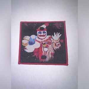 JOHN WAYNE GACY, SERIAL KILLER CLOWN, RED BORDER, SEW ON WOVEN PATCH